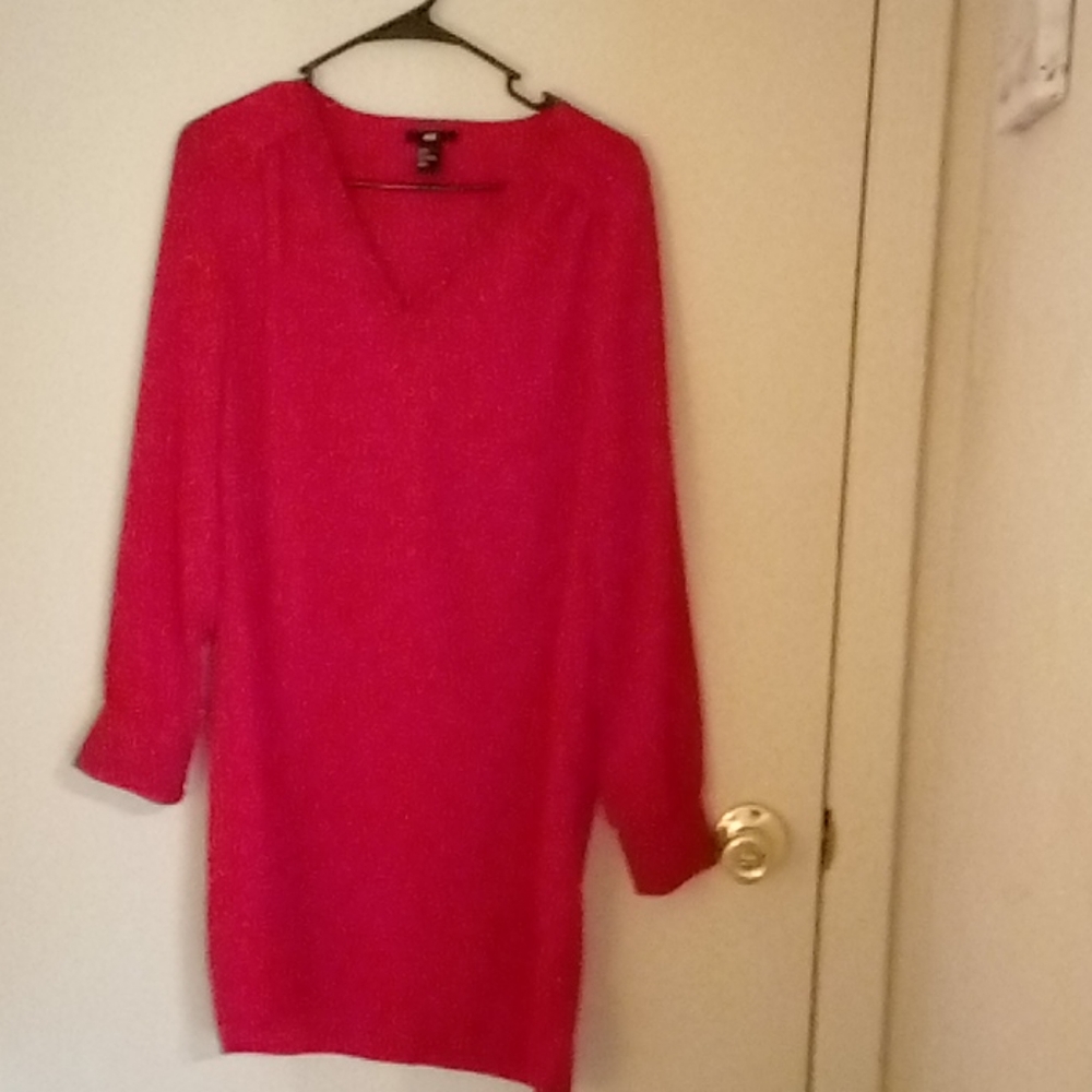H&M Red embroidered dress